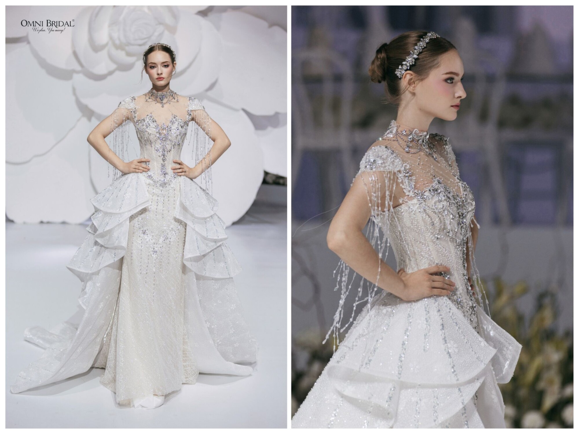 Váy cưới corset pha lê cao cấp