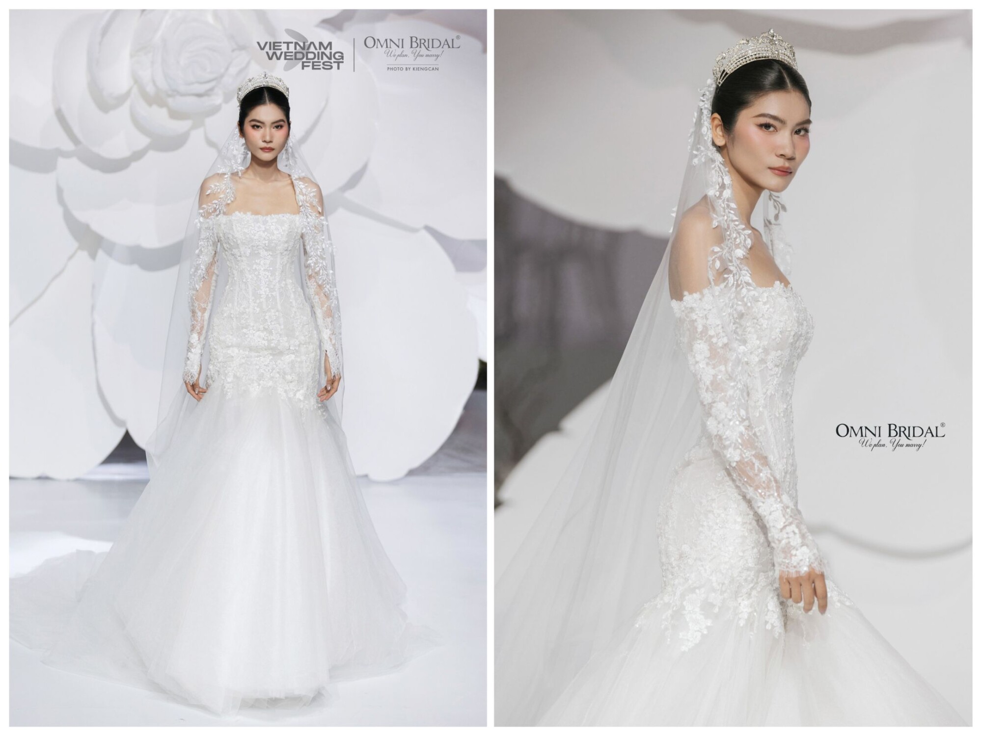 Váy cưới đuôi cá corset gợi cảm