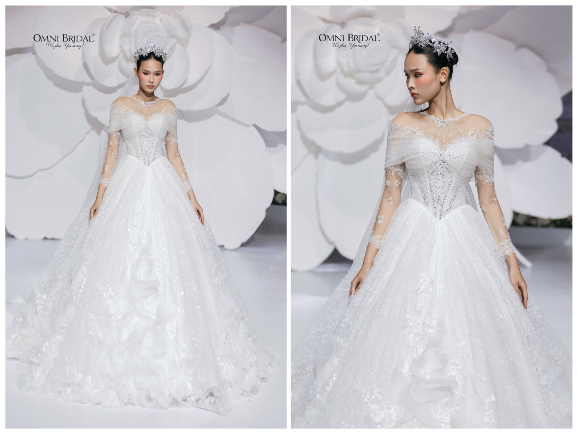 Váy cưới cao cấp trễ vai