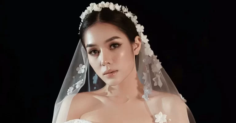 Các phần ngũ quan trên layout makeup cô dâu tone tây đậm nét nhưng vẫn hài hòa